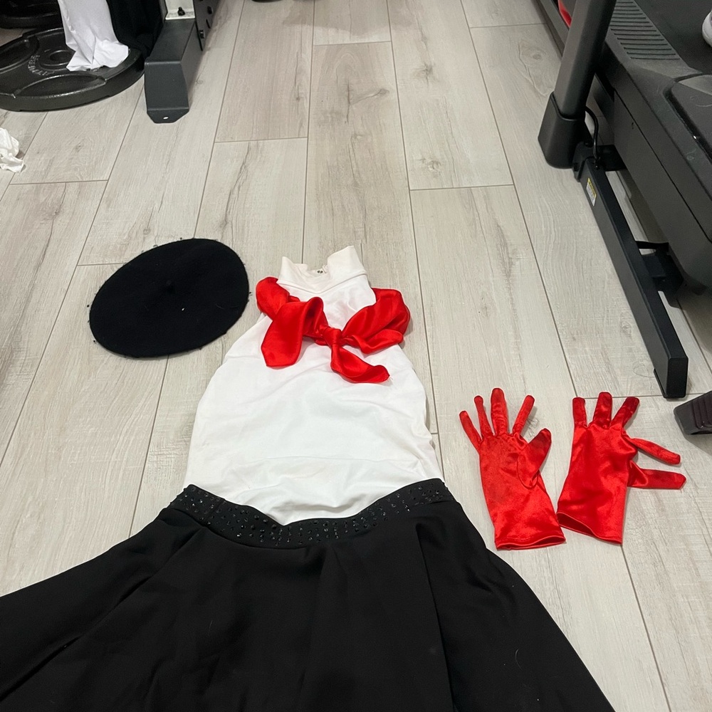 Chic Kids Costume with Red Accents